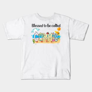 Blessed To Be Called Gammie Summer Beach Happy Mother's Kids T-Shirt
